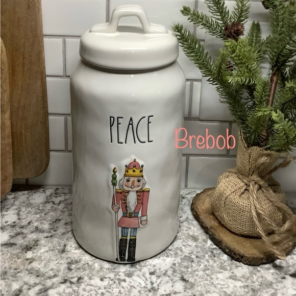 Rae Dunn Peace Nutcracker Canister medium size- LAST ONE - Picture 5 of 6